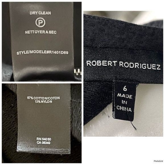 Robert Rodriguez shift mini dress/tunic Black Sleeveless Silver Side Zippers 6 - Picture 10 of 11